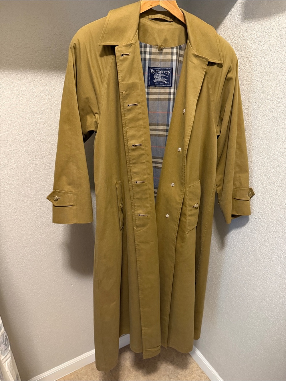 Burberry Long Tan Trench Coat